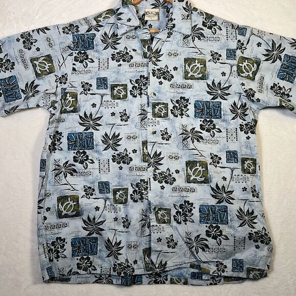 Vintage Hawaiian Go Barefoot short sleeve Button up Shirt USA Made -‎ Mens Large - Picture 6 of 6